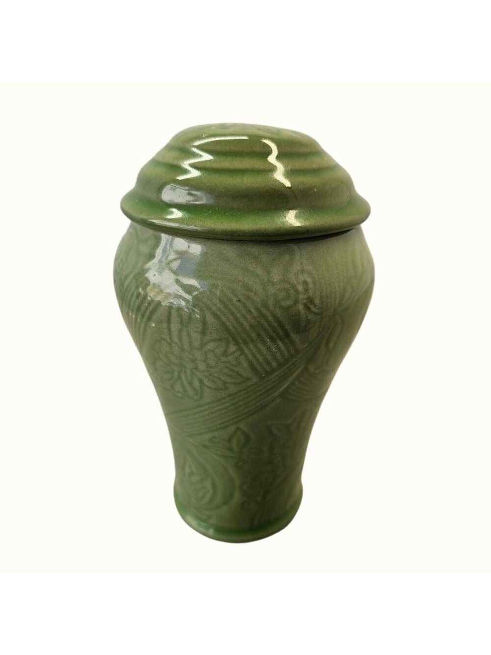70s Max Factor Khara Fantasy Milk Bath Ceramic Jar Green Perfect Condition